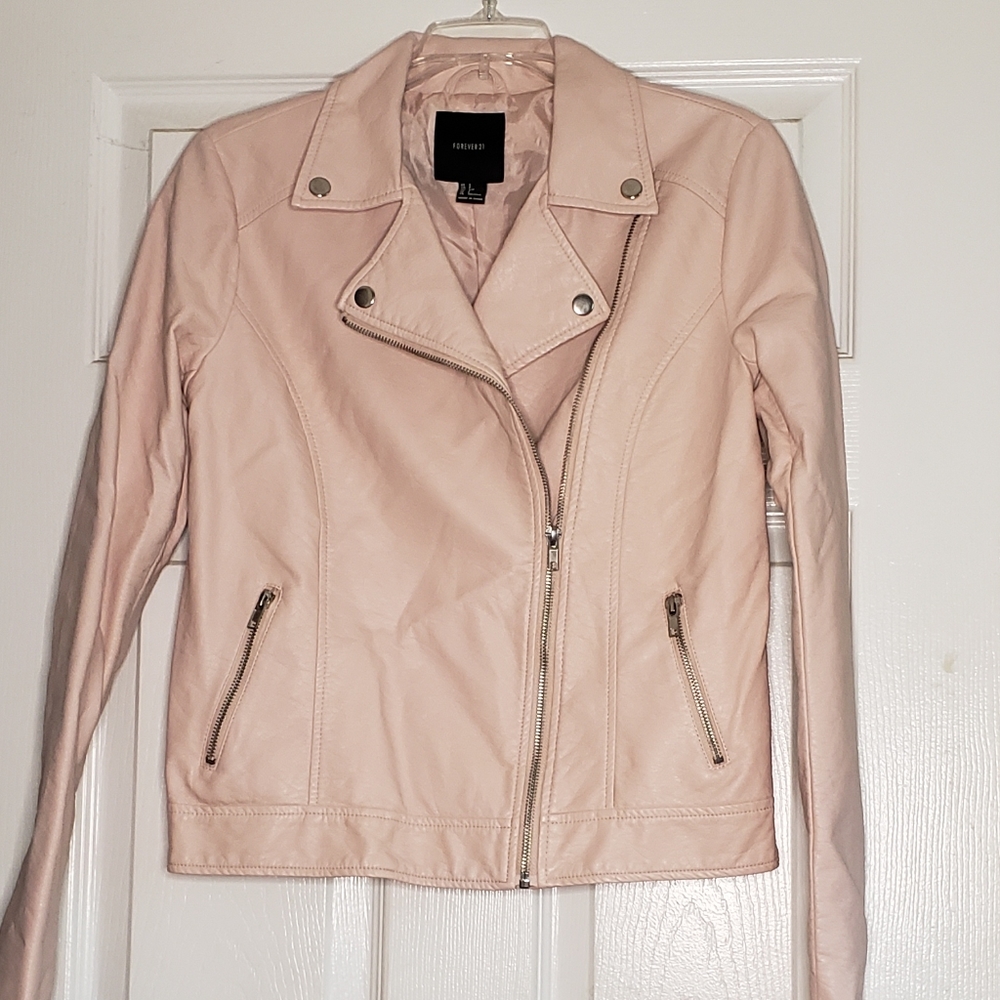 Faux leather jacket womens size small